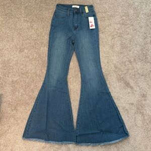 Women's Flared Blue Jeans